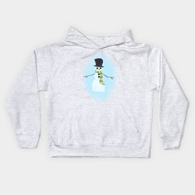 snowman Kids Hoodie by inkpocket